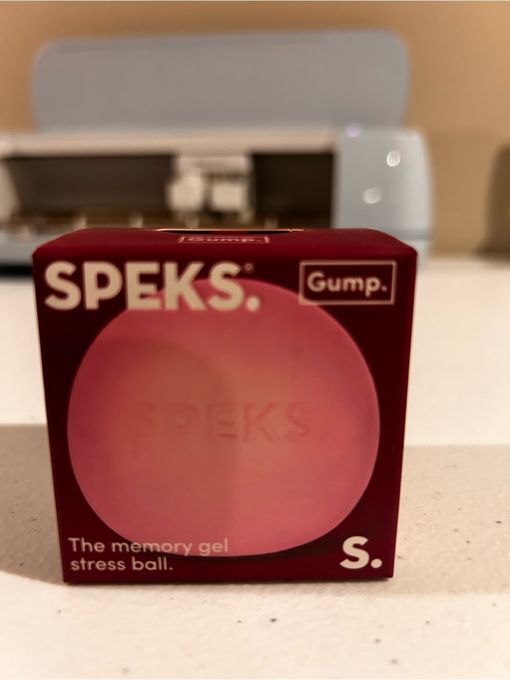 Speks Gump Memory Gel Stress Ball - Pink. New